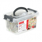 VEGAS  24V Электрогирлянда "Занавес" 192 разноцветных LED ламп, в бокс, 6 нитей, прозрачный провод, 1*4м, с таймером, с блоком питания, удлиняемая /18