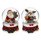 Фигурка декоративная в стекл. шаре "Санта", 2в.