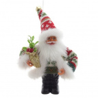 Дед Мороз подвесной, L12 W5 H17 см (полка 13 см.)