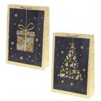 Пакет подарочный (бумага 210г/м2, блок 12шт), L50 W18 H72 см, 2в.