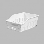 Контейнер "Лофт" хозяйственный на колесах широкий 305х210х125 мм (белый)