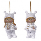 Фигурка декоративная подвесная "Дети",  L3 W2,5 H6,5 см, 2в.