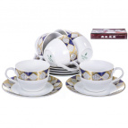БРИСТОЛЬ СТЮАРТ, набор чайный (12) 6 чашек 220мл + 6 блюдец, SUPERWHITE PORCELAIN, подарочная упаковка