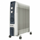 Обогреватель масляный  D12F-11 "DELTA" 2500Вт, с ВЕНТИЛЯТОРОМ, 11 секц, площ обогр 20-25 м², св-серый
