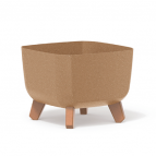 DGQL400W-4665W Кашпо на ножках GRACIA SQUARE ECO WOOD 39*39, h27см коричневый (ECO naturo)