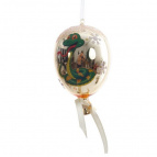 Украшение новогоднее "Шарик со змейкой", L7 W7 H11 см   Стеклянный