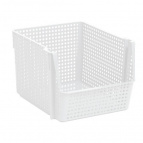 Корзинка для хранения "Лофт"10л штабелируемая (белый)