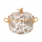Кастрюля эмалированная agness с крышкой, серия royal garden 2,8л, диа.18см подходит для индукцион.пл