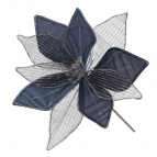 Цветок искусственный "Пуансеттия", L23 W23 H36 см