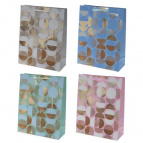 Пакет подарочный (бумага, плотность 210г/м2, блок 12шт), L30 W12 H39 см