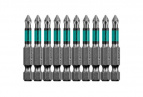 Optimum Line Биты, PH1, 50 мм, тип хвостовика E 1/4", 10 шт в блистере, KRAFTOOL