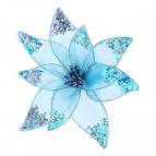 Цветок искусственный "Пуансеттия" (на клипсе), L22 W22 H9 см