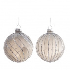 Украшение новогоднее "Шар", L8 W8 H10 см, 2в.   Стеклянный