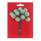 Изделие декоративное "Ягоды", набор из 12 шт (20мм), L2 W2 H15 см