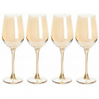 Золотой мед" набор 4-х бокалов для вина 270 мл P9306
