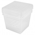Комплект контейнеров для заморозки "Asti" квадратных 1,0л х 3шт. (бесцветный)