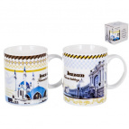 кружка 340мл, NEW BONE CHINA, микс 2 декора КАЗАНЬ, подарочная упаковка