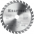 KRAFTOOL Optima 165х20мм 30Т, диск пильный по дереву