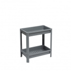 Этажерка VIKEA широкая 2-х ярусная (серый)