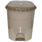 Ведро для мусора с педалью 18л (латте-капучино)
