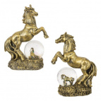 Фигурка декор в стекл шаре "Лошадь", L10 W5 H14 см, 2в.