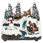 Фигурка декоративная "Рождество" (4 мелодии, подсветка, движение, 3xAA, не прилаг., USB), L19 W14,5