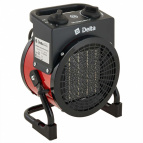Тепловая пушка электрич DELTA D-90/2: красн с черным 2000 Вт КЕРАМИЧЕСКИЙ нагреватель, площ обогр  20 м²