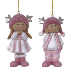 Фигурка декоративная подвесная "Дети",  L5 W3 H9,5 см, 2в.