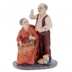 Фигурка декоративная "Бабушка с дедушкой", L14,5 W11,5 H20,5 см