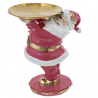 Фигурка декоративная "Дед Мороз" с блюдом, L16,5 W22 H25 см