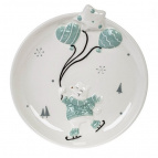 Тарелка "Белый медведь", L21 W20 H4 см