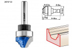 Фреза пазовая фасонная с верхним подшипником, D= 22мм, рабочая длина-13мм, радиус-3,2мм, хв.-8мм, d-22мм, ЗУБР Профессионал
