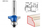 Фреза кромочная калевочная №1, D= 25,4мм, рабочая длина-11мм, радиус-6,3мм, хв.-8мм, d-12,7мм, ЗУБР Профессионал