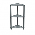 Полка VIKEA угловая подвесная 3-х ярусная (серый)