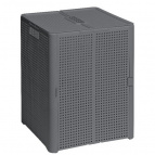 Корзина складная "Лофт" с крышкой 50л (серый)