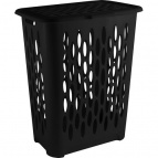 Корзина для белья Keeplex Black с откидной крышкой 37л 42,2х29х51,5см