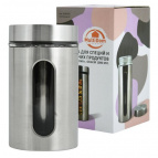 Банка для специй и сыпучих продуктов "Металлик". Объем 1000 мл. NEW