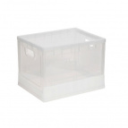 Ящик складной на колесах с крышкой (прозрачный)