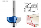 Фреза кромочная калевочная №2, D= 25,4мм, рабочая длина-10мм, радиус-6,3мм, хв.-8мм, d-12,7мм, ЗУБР Профессионал
