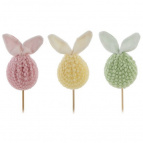 Изделие декоративное (вставка) "Яйцо" (блок 12 шт) (4,5*11), L6 W7 H27 см, 3в.