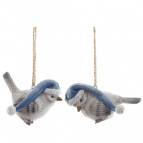 Фигурка декоративная подвесная "Птичка",   L7 W4,5 H4,5 см, 2в.