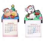 Календарь на магните Свинка, 6х6см, 2в