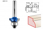Фреза кромочная калевочная №1, D= 19мм, рабочая длина-7,4мм, радиус-3,2мм, хв.-8мм, d-12,7мм, ЗУБР Профессионал