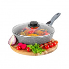 Сковорода глубокая 26 см ГАРМОНИЯ ВКУСА С КРЫШКОЙ ф26, с/р, 47*27*12,5 см