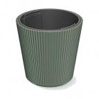 DBMI240-2411U Кашпо MILLY d24 h22,7см 4,5/7л зеленый (pine green) с вкладышем (ш/к 2437)