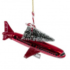 Украшение новогоднее "Самолёт", L16 W12,5 H5,5 см