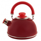 Чайник эмал 2,5л подвиж/руч бордо