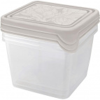 Набор контейнеров для продуктов HELSINKI Artichoke 3 шт. 0,75 л квадратные пепельный жемчуг