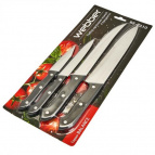 WEBBER ВЕ-2310 Набор ножей 4 предмета в блистере, черная ручка с клепками(12)(72)