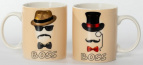 BOSS, кружка 350мл, МИКС 2 ДЕКОРА, NEW BONE CHINA